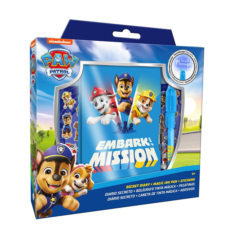 Набір канцелярії Kids Licensing Paw Patrol (наліпки, 2 шт + щоденник, 1 шт + ручка, 1 шт) (PW19996)